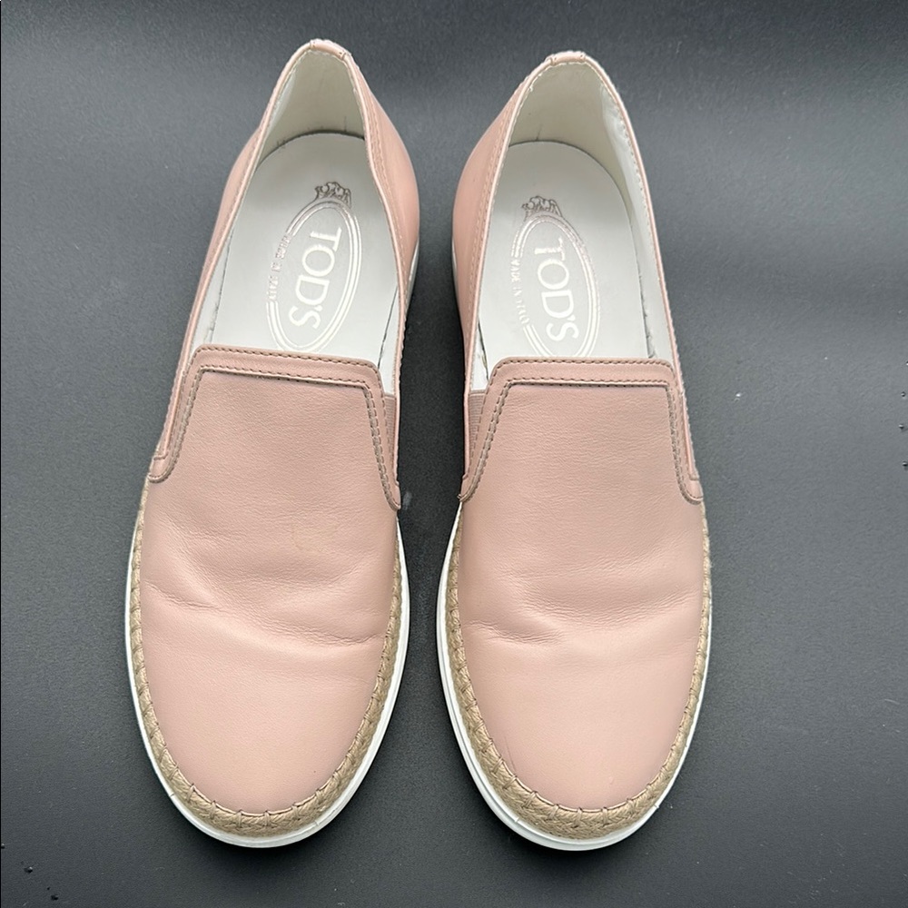 Tod's Women's Pink Slip-On Shoes Size 37